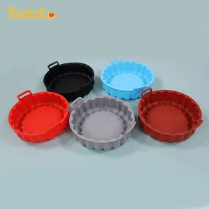 Terbaru Dapur Dapat Digunakan Kembali Baking Pan Insert Non-Stick Wajan Penggorengan Udara Silikon Liners Baking Pan