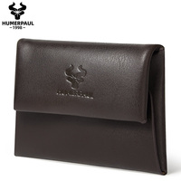 Dompet Koin Mini Kulit Asli Unisex dengan Desain Portabel Anti-RFID untuk Penyimpanan Uang Tunai, Opsi Logo yang Dapat Dikustomisasi