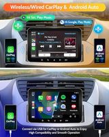 Radio à écran tactile de 7 pouces Android 12 Single Din Car Stereo Wireless CarPlay avec BT WiFi dans le tableau de bord GPS Navi EQ AM/FM SWC MIC