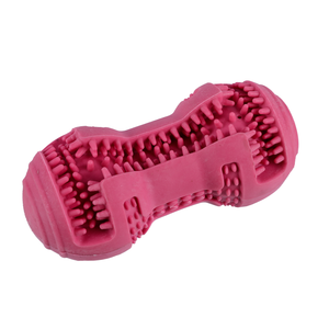 JIUZE Prezzo di Fabbrica Eco-Friendly Giocattolo da Masticare per Cani a Forma di Manubrio Sonoro, Taglia Media, per Pulizia Denti e Salute Dentale, in Gomma Resistente - Product Image 2