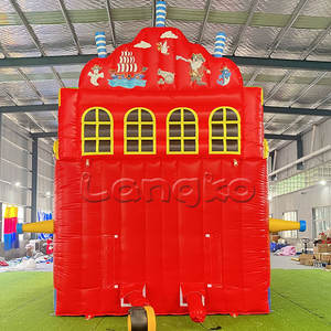 Tobogán de agua inflable de PVC de alta calidad, Barco Pirata, tobogán de piscina seca húmeda de doble carril para <span class=keywords><strong>alquiler</strong></span> de fiestas - Product Image 4