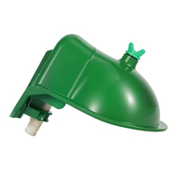 Nouvelle Abreuvoir Hygiénique en Plastique Vert pour Moutons, 25,5 cm de Profondeur, avec Bouchon de Vidange Facile à Nettoyer pour Étables de Chèvres