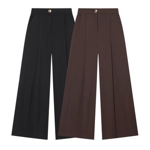 TAOP&ZA Nouvelle Collection Été 2026 Vêtements <span class=keywords><strong>Femme</strong></span> - Pantalon Large Décontracté Taille Haute Couleur Unie Élégant, Simple et Polyvalent 2257509 - Product Image 1