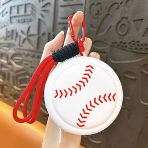 <b>Cute</b> Rubber Printed Mini Earphone Holder Bag Basketball Key Chain Tennis Ball Keychain Coin <b>Purse</b> - Product Image 4