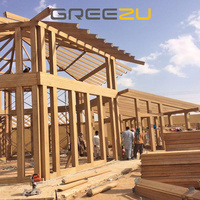 Casa prefabricada de bambú, casa pequeña, cabaña hecha de bambú, casa de troncos de madera de bambú, cabaña Moderna Pequeña prefabricada