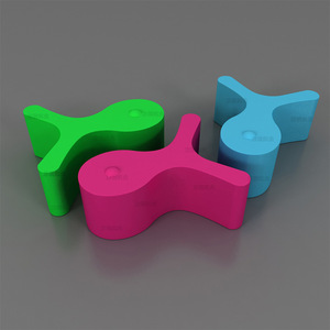 Silla Infantil de Plástico Semicircular, Muebles Duraderos para Jardín de Niños - Product Image 3