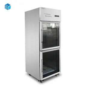 Thương mại 2 cửa thẳng đứng mát tủ lạnh 400L dọc Máy làm lạnh tủ lạnh