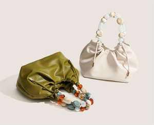 Nouveau sac à main en PU perlé, sac à main rétro en cuir souple, sac bandoulière grande capacité - Product Image 3