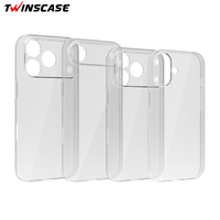 Accessoires pour téléphone Twinscase, étui pour téléphone portable pour iPhone 16 17, étui transparent en PP, étui pour téléphone portable transparent personnalisé, vente en gros 2025