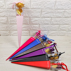 Regalos creativos para el día de San Valentín 24K Gold Foil Rose Torchbearer Rose Gold Foil Flower - Product Image 4