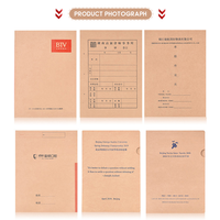 Carpeta de presentación personalizada Carpetas de archivos respetuosas con el medio ambiente Logotipo personalizado Papel Kraft Logotipo en relieve Material de papel grueso Tamaño A4