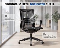 Chaise de bureau ergonomique à hauteur réglable, fauteuil de bureau avec dossier en maille, chaise inclinable