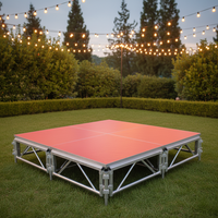 Scène mobile portable en alliage d'aluminium pour l'extérieur, design pliable pour événements, concerts, mariages et présentoirs de structures.