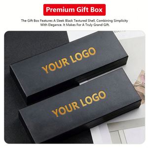Bolígrafo Promocional Personalizado con Logotipo, Regalo Empresarial de Lujo, Bolígrafo de Metal Negro con Rodillo, 2 Recargas, Juego de Bolígrafos con Punta de Bola y Caja - Product Image 5