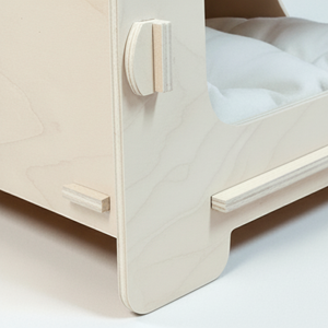 Maison pour chat en bois d'intérieur moderne Fsc Birch Oem Vietnam Factory Mobilier pour animaux de compagnie Pack plat Assemblage facile AC12 - Product Image 1