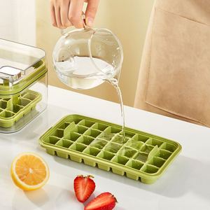 Summer Ice <b>Cube</b> Maker Square Storage Box Lid and Bin <b>Light</b> Ice Ball Maker Mold Trays for Freezer Ice <b>Cube</b> Tray With Container - Product Image 1