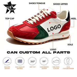Sneakers Retrò Gump Personalizzate per Uomo, Scarpe Casual Traspiranti in Pelle Scamosciata Patchwork con Logo Personalizzato per Comfort Quotidiano - Product Image 2