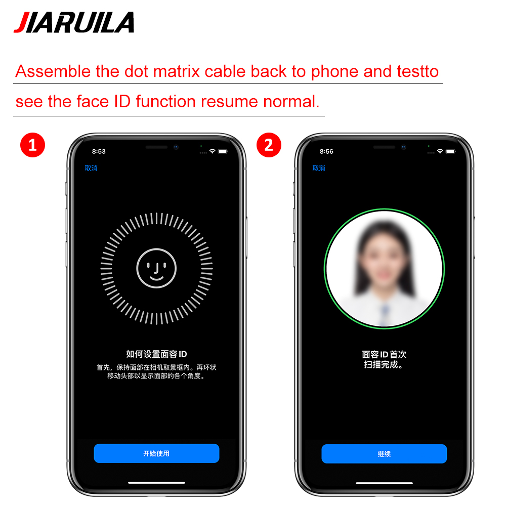 iPhone 12 11 Pro X XR XS Max用Face IDフレックスケーブル フロント