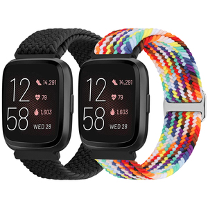 Tali Jam Pengganti Nilon Elastis Dapat Disesuaikan untuk Tali Jam Fitbit <span class=keywords><strong>Versa</strong></span>/Fitbit <span class=keywords><strong>Versa</strong></span> 2/Fitbit <span class=keywords><strong>Versa</strong></span> Lite/Fitbit <span class=keywords><strong>Versa</strong></span> SE - Product Image 1