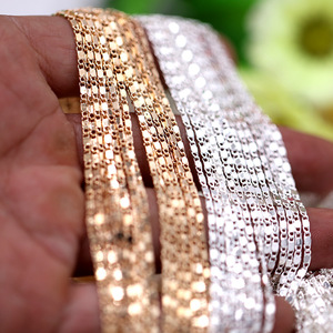 Suministros para la fabricación de joyería con cadena, 100 yardas por rollo, color plata y oro, para collares, pulseras, manualidades y accesorios de bricolaje. - Product Image 3
