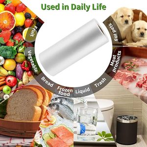 Food <b>Storage</b> Side Gusset Bags 2 Roll 12x16 PE Plastic Clear Disposable Heat Seal for Fruits <b>Vegetables</b> Bread Supermarket 350 - Product Image 6