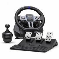 Volant de course PXN V9 GEN2 900 degrés avec 3 pédales et levier de vitesses 6+R pour PC, PS4, Xbox One, Series X|S, Switch