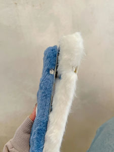 Custodia morbida per telefono in peluche per <span class=keywords><strong>iPhone</strong></span> 15 14 13 12 <span class=keywords><strong>11</strong></span> Pro protezione per fotocamera - Product Image 3