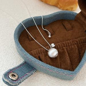 Collar de suéter largo de cuentas cepilladas geométricas de Plata de Ley 925 para mujer, joyería de moda de lujo versátil Bohemia minimalista - Product Image 2