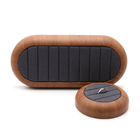 MC DLTP002 Plateau de présentation de bijoux rond et ovale en velours et cuir PU ultra-fin, gris foncé et beige, taille moyenne, pour rangement d'accessoires