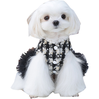 Jupe classique de princesse en polyester durable et respirant pour chienne, vêtements de luxe pour chien, idéale pour mariage