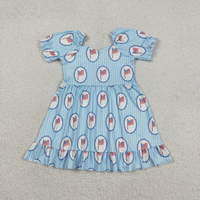 Mono sin mangas con estampado de la bandera americana para niña, ropa informal para niños pequeños, ajuste holgado, para el 4 de julio