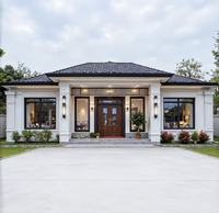 Villa préfabriquée de luxe moderne en acier, maison à ossature légère en acier, structure imperméable, maisons de luxe, villas préfabriquées de luxe
