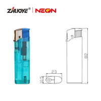Nouveau briquet à gaz électronique en plastique en vrac, briquet électronique rechargeable créatif
