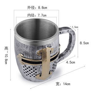 Tazza Medievale da Birra con Croce Templare, Stile Cavaliere Crociato, Tazza da Caffè con Armatura, Vendita all'Ingrosso - Product Image 6