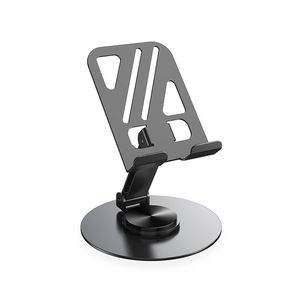 Metal Phone Stand <b>Desk</b> 360 Rotatable <b>Foldable</b> Support For Mobile Viewing Streaming - Product Image 2