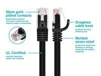 Kabel Patch Ethernet Warna Sesuai Pesanan Seri 5ft 24AWG UTP 550MHz Tembaga Murni Tanpa Lapisan RJ45 Panjang 1m Cat6 Flexboot PVC