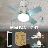 Ventilateur de plafond moderne avec éclairage, prise E27, télécommande, LED 14W, blanc, pour garage, cuisine, chambre