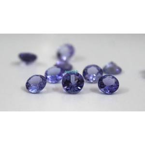 Pierre précieuse naturelle en Tanzanite bleue de 1,25 mm, 0,01 carat, taille ronde brillante, pour bijoux - Product Image 4