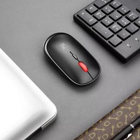 Mouse Nirkabel Optik USB Slim 301 2.4GHz Laris Manis, Senyap, Dapat Diisi Ulang, DPI Tinggi, Touchpad Penuh, Mini, Bahan ABS, Kompatibel dengan Windows XP/7/8