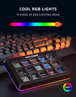 Fifine Ampligame D6 RGB Studio Controller 15 touches LCD programmables PC Console de jeu Contrôleur de flux Clavier personnalisable