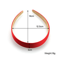 Headband Satin Mengkilap 3cm untuk Wanita, Warna Solid Sederhana, Finishing Mengkilap Klasik, Tersedia Berbagai Warna