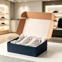 Individuell Bedruckte Orange Wellpappe-Faltschachtel Premium Umweltfreundliche Geschenkverpackung Offsetdruck Matt Laminiert Beschichteter Karton