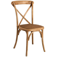 Chaise de salle à manger moderne de haute qualité à dossier croisé en bois de chêne empilable pour événements, location, maison, appartement, salle de bain/cave à vin
