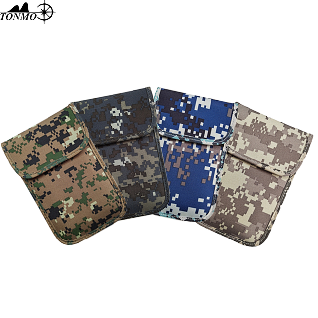 Tactical Camouflage Faraday Fabric Bag RFID Faraday Bag Anti-Theft Cell Phone for Signal Blocking Pouch for Enhanced Security
