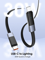 LDNIO LC241i OEM USB-C Shielded 30W Fast Charger Type-C 1M Kabel Pengisi Daya Data Otomatis Mati 8 Pin untuk Ponsel