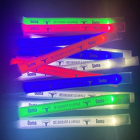 Bracelets promotionnels personnalisés lumineux en nylon avec logo pour festivals, concerts et événements