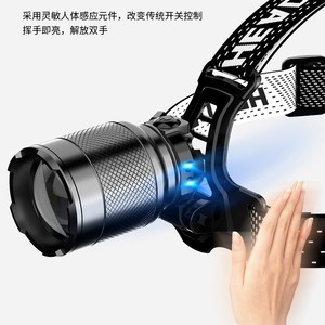 Lampe frontale LED rechargeable 5W 2400mAh, portée supérieure à 500M, pour camping, pêche, travail - Product Image 2