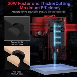 <span class=keywords><strong>Atomstack</strong></span> A6 X6 Pro <span class=keywords><strong>50W</strong></span> Versión mejorada de segunda generación Marco integrado CNC Madera Vidrio Metal Máquinas de grabado láser - Product Image 3