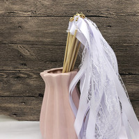 Nouvelle Arrivée : Baguette Magique Fée Ruban pour Arrangements Floraux d'Ambiance, Accessoires de Décoration pour Pelouse, Mariage, Fête, Fiançailles, Anniversaire
