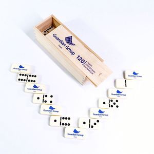 Regalos Personalizados Promocionales, Juego de Dominó de Madera Doble 6 con Caja de Madera, Juguete de Ajedrez de Ocio con Logotipo - Product Image 3